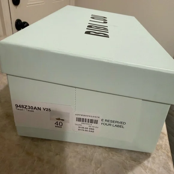 Bibi Lou Anthropologie Wood Bottom Slide Sandal Beige Neutral size 9.5 / 40 - Picture 7 of 7